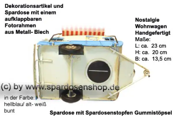 Nostalgie Wohnwagen hellblau unten Nostalgie Wohnwagen hellblau unten